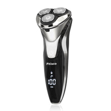 Phisco Wet and Dry Waterproof 3D Floating Electric Shaver for men with Pop Up Trimmer Black