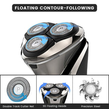 Phisco Wet and Dry Waterproof 3D Floating Electric Shaver for men with Pop Up Trimmer Black