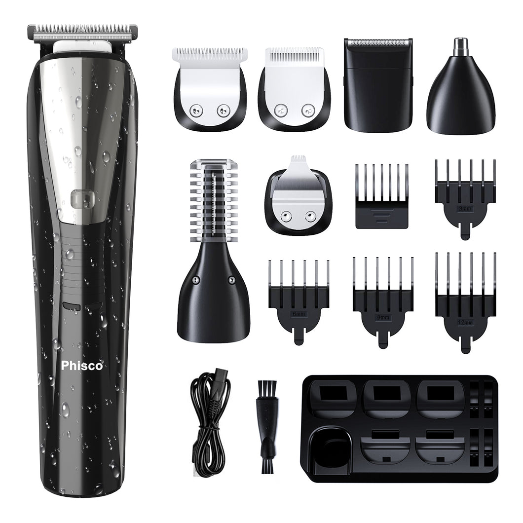 Waterproof USB Rechargeable Electric Hair Trimmer for Men All in 1 Kit