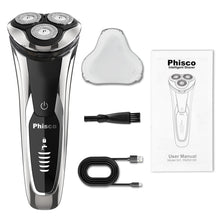Phisco 3D Floating Rechargeable Electric Razor for Men with Pop-up Trimmer Black
